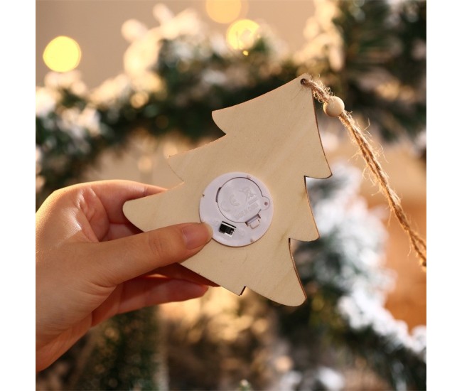 Ornament de Brad, Flippy, cu Lumini LED, din Lemn, Figurina Elf, Model Brad, Multicolor Ornament de Brad, Flippy, cu Lumini LED, din Lemn, Figurina Elf, Model Brad, Multicolor