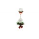 Ornament de brad pom de craciun, Flippy, alb, lemn, 17 cm Ornament de brad pom de craciun, Flippy, alb, lemn, 17 cm