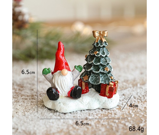 Ornament de Craciun din Rasina pentru Decor, Flippy, Model Mss Craciun cu Brad, Decoratiune de Birou pentru Craciun, 6.5 x 6.5 x 4 cm, Rosu Alb Verde Ornament de Craciun din Rasina pentru Decor, Flippy, Model Mss Craciun cu Brad, Decoratiune de Birou pentru Craciun, 6.5 x 6.5 x 4 cm, Rosu Alb Verde