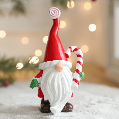 Ornament de Craciun din Rasina pentru Decor, Flippy, Model Spiridus, Decoratiune de Birou pentru Craciun, 14.5 x 7 x 5 cm, Rosu Alb Ornament de Craciun din Rasina pentru Decor, Flippy, Model Spiridus, Decoratiune de Birou pentru Craciun, 14.5 x 7 x 5 cm, Rosu Alb