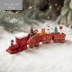 Ornament Decoratiune de Craciun Tren Pictat, Flippy, Tip Ornament Jucarie de Decor pentru Craciun, din Lemn 20 cm, Tren Figurina de Craciun, Rosu