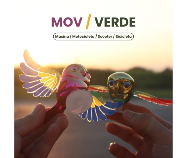 Ornament Decorativ Auto, Flippy, Model Pasare Zburatoare pentru Moto/Auto, din plastic Rezistent, 14.5 x 8 x 5, Mov/Multicolor Ornament Decorativ Auto, Flippy, Model Pasare Zburatoare pentru Moto/Auto, din plastic Rezistent, 14.5 x 8 x 5, Mov/Multicolor