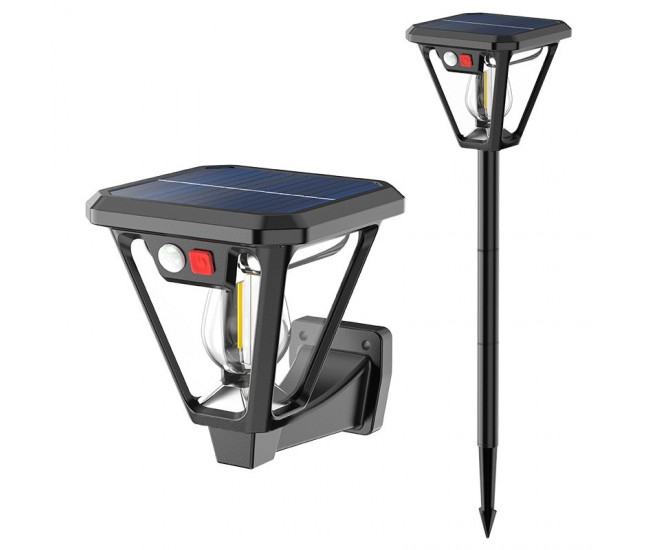 Lampa Solara LED, Flippy, Decorativa sub forma de Felinar, pentru Exterior, Stradala, de Gradina, Negru Lampa Solara LED, Flippy, Decorativa sub forma de Felinar, pentru Exterior, Stradala, de Gradina, Negru
