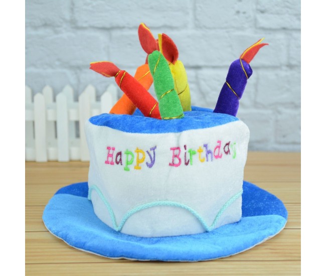 Palarie Happy Birthday, Flippy, Accesoriu pentru Petrecere, Model Tort, Tematica Aniversare, 60x60x55 cm, Albastru Palarie Happy Birthday, Flippy, Accesoriu pentru Petrecere, Model Tort, Tematica Aniversare, 60x60x55 cm, Albastru