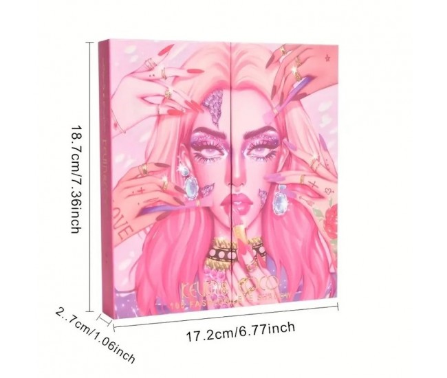 Paleta de Farduri Kevin&Coco, 105 Culori, Stil Pliabil, Conturing si Iluminator incluse, Dreptunghiulara, Fara Sulfati, Pudra Compacta, 18.7 x 17.2 x 2.7 cm, 109 g, multicolor Paleta de Farduri Kevin&Coco, 105 Culori, Stil Pliabil, Conturing si Iluminator incluse, Dreptunghiulara, Fara Sulfati, Pudra Compacta, 18.7 x 17.2 x 2.7 cm, 109 g, multicolor
