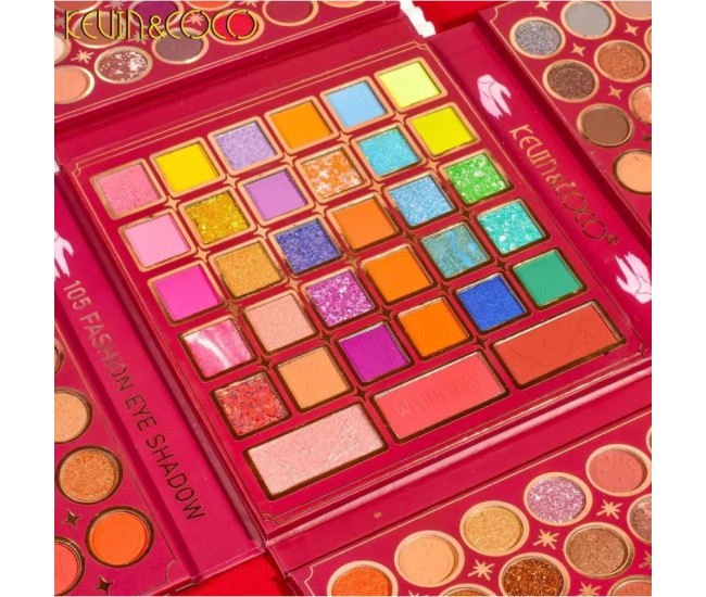 Paleta de Farduri Kevin&Coco, 105 culori, Stil Pliabil, Wednesday, Conturing, Iluminator, Blush incluse, Fara Sulfati, Pudra Compacta, 18.7 x 17.3 x 2.6 cm, 407 g, multicolor Paleta de Farduri Kevin&Coco, 105 culori, Stil Pliabil, Wednesday, Conturing, Iluminator, Blush incluse, Fara Sulfati, Pudra Compacta, 18.7 x 17.3 x 2.6 cm, 407 g, multicolor