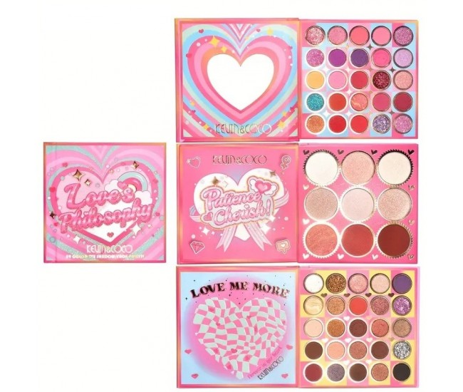 Paleta de Farduri Kevin&Coco, 59 culori, Stil Carte, 3 Straturi, Pudra Compacta, Clasic, Fara Sulfati, 14 x 14 cm, 80 g, multicolor Paleta de Farduri Kevin&Coco, 59 culori, Stil Carte, 3 Straturi, Pudra Compacta, Clasic, Fara Sulfati, 14 x 14 cm, 80 g, multicolor