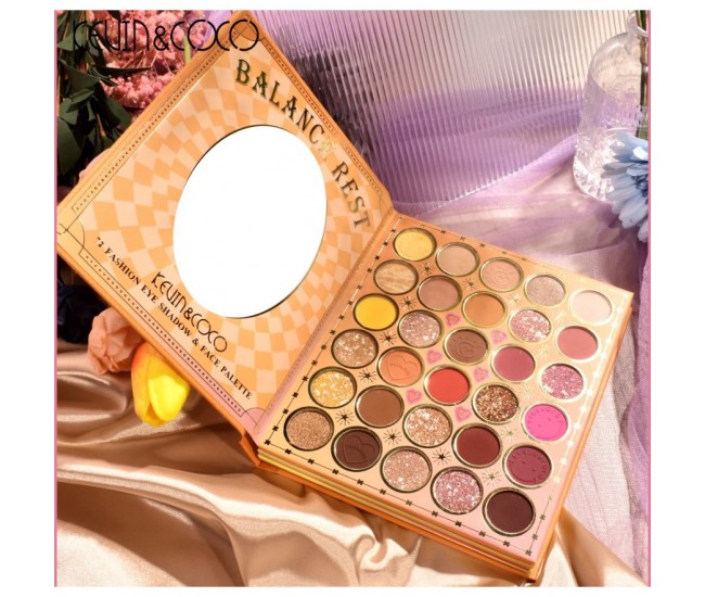 Paleta de Farduri Kevin&Coco, 72 culori, Stil Carte, 3 Straturi, Pudra Compacta, Clasic, Fara Sulfati, 14 x 14 cm, 80 g, multicolor Paleta de Farduri Kevin&Coco, 72 culori, Stil Carte, 3 Straturi, Pudra Compacta, Clasic, Fara Sulfati, 14 x 14 cm, 80 g, multicolor