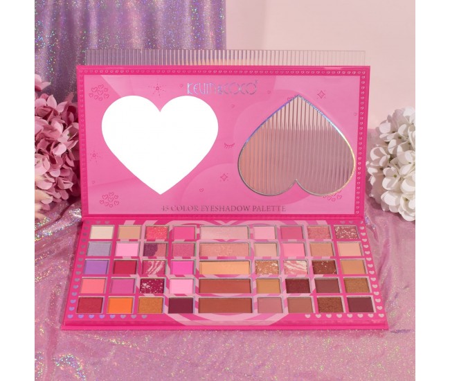 Palete de Machiaj, KEVIN & COCO, Love Crush, Fard de Pleoape, 45 culori, 30.3 x 16.5 cm Palete de Machiaj, KEVIN & COCO, Love Crush, Fard de Pleoape, 45 culori, 30.3 x 16.5 cm