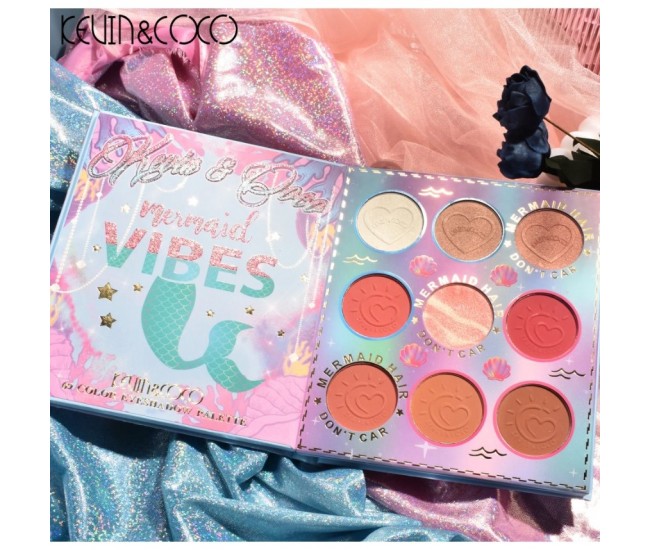 Paleta farduri Kevin&Coco, 69 nuante, blush, iluminator, conturing, deschidere tip carte, 18.6 x 16.5 cm, 97 g, multicolor Paleta farduri Kevin&Coco, 69 nuante, blush, iluminator, conturing, deschidere tip carte, 18.6 x 16.5 cm, 97 g, multicolor