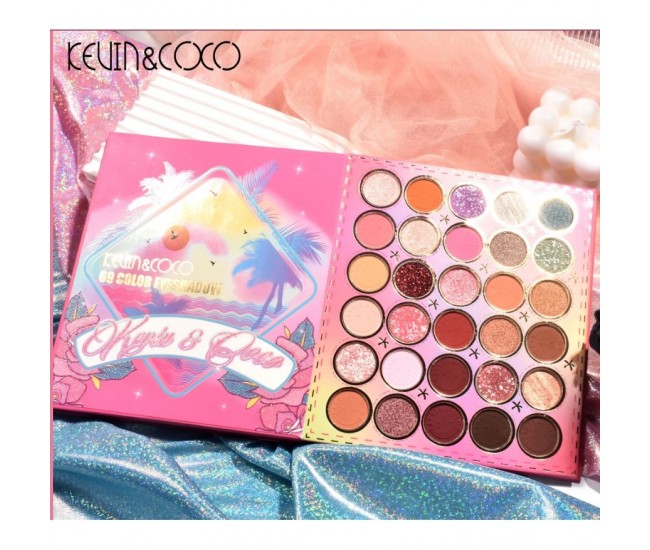 Paleta farduri Kevin&Coco, 69 nuante, blush, iluminator, conturing, deschidere tip carte, 18.6 x 16.5 cm, 97 g, multicolor, model 2 Paleta farduri Kevin&Coco, 69 nuante, blush, iluminator, conturing, deschidere tip carte, 18.6 x 16.5 cm, 97 g, multicolor, model 2