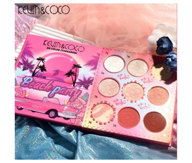 Paleta farduri Kevin&Coco, 69 nuante, blush, iluminator, conturing, deschidere tip carte, 18.6 x 16.5 cm, 97 g, multicolor, model 2 Paleta farduri Kevin&Coco, 69 nuante, blush, iluminator, conturing, deschidere tip carte, 18.6 x 16.5 cm, 97 g, multicolor, model 2