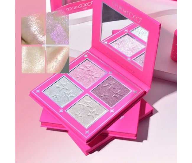Paleta Iluminatoare, KEVIN&COCO, 4 Culori Stay Wild, 12.2 x 12.2 x 0.9 cm Paleta Iluminatoare, KEVIN&COCO, 4 Culori Stay Wild, 12.2 x 12.2 x 0.9 cm