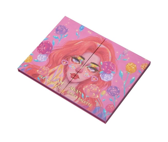 Trusa de machiaj, paleta de farduri cu 84 de culori pigmentate, Flippy