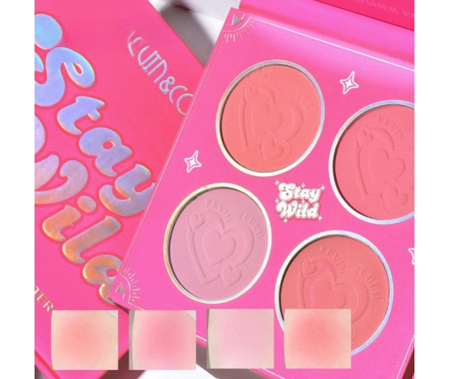 Paleta de Blush, KEVIN&COCO, 4 Culori Stay Wild, 12.2 x 12.2 x 0.9 cm Paleta de Blush, KEVIN&COCO, 4 Culori Stay Wild, 12.2 x 12.2 x 0.9 cm