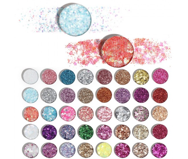 Trusa de machiaj , paleta de glitter / sclipici cu 40 de culori , Flippy Trusa de machiaj , paleta de glitter / sclipici cu 40 de culori , Flippy