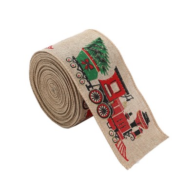 Panglica de Craciun pentru Decor Brad, Flippy, Panglica Decorativa de Craciun pentru Funde, Imprimeu Trenulet, 200 x 6.3 m, Khaki Panglica de Craciun pentru Decor Brad, Flippy, Panglica Decorativa de Craciun pentru Funde, Imprimeu Trenulet, 200 x 6.3 m, Khaki