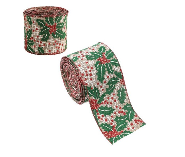 Panglica Decorativa pentru Craciun, Flippy, Ornament pentru Brad de Craciun, Pretreceri, Panglica cu Design Brad de Craciun, 200 x 6.3 cm, Khaki Panglica Decorativa pentru Craciun, Flippy, Ornament pentru Brad de Craciun, Pretreceri, Panglica cu Design Brad de Craciun, 200 x 6.3 cm, Khaki