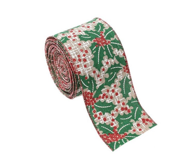 Panglica Decorativa pentru Craciun, Flippy, Ornament pentru Brad de Craciun, Pretreceri, Panglica cu Design Brad de Craciun, 200 x 6.3 cm, Khaki Panglica Decorativa pentru Craciun, Flippy, Ornament pentru Brad de Craciun, Pretreceri, Panglica cu Design Brad de Craciun, 200 x 6.3 cm, Khaki