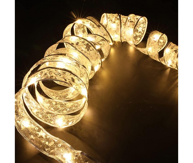 Panglică LED de Crăciun Flippy Aurie, lungime 5 m, 50 LED-uri, Baterii, Alb cald Panglică LED de Crăciun Flippy Aurie, lungime 5 m, 50 LED-uri, Baterii, Alb cald