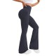 Pantaloni Sport de Dama, Flippy, pentru Yoga, Talie Inalta, Evazati, Tricotati, Albastru Marin, Marime S