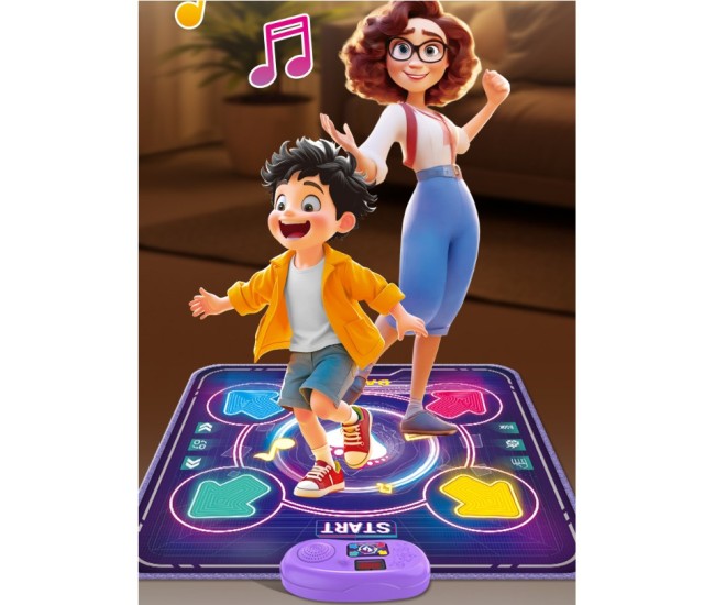 Jucarie Interactiva, Flippy, Covor Muzical de Dans, 4-6 Ani, Bluetooth, 4 Moduri, 90 x 90 cm, Mov Jucarie Interactiva, Flippy, Covor Muzical de Dans, 4-6 Ani, Bluetooth, 4 Moduri, 90 x 90 cm, Mov