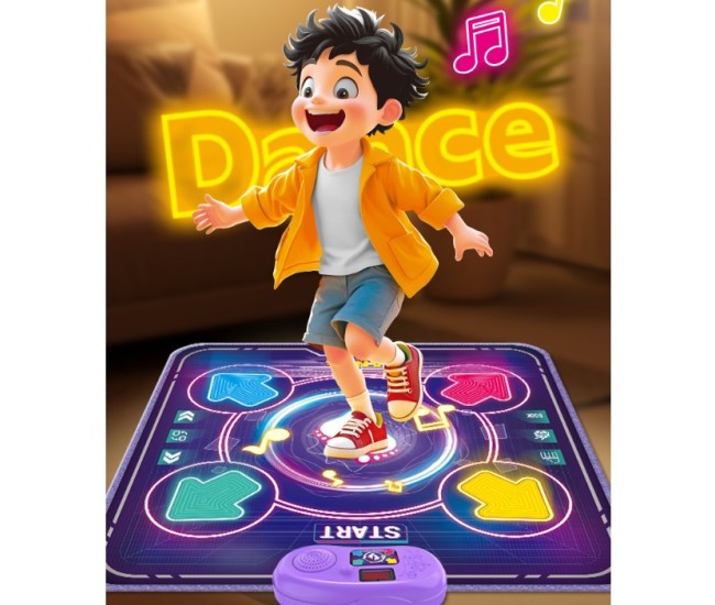 Jucarie Interactiva, Flippy, Covor Muzical de Dans, 4-6 Ani, Bluetooth, 4 Moduri, 90 x 90 cm, Mov Jucarie Interactiva, Flippy, Covor Muzical de Dans, 4-6 Ani, Bluetooth, 4 Moduri, 90 x 90 cm, Mov