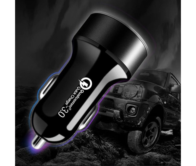 Incarcator Auto 2 in 1, Flippy, Port USB Fast Charge QC3.0 si Type C, PD 20W, Negru Incarcator Auto 2 in 1, Flippy, Port USB Fast Charge QC3.0 si Type C, PD 20W, Negru