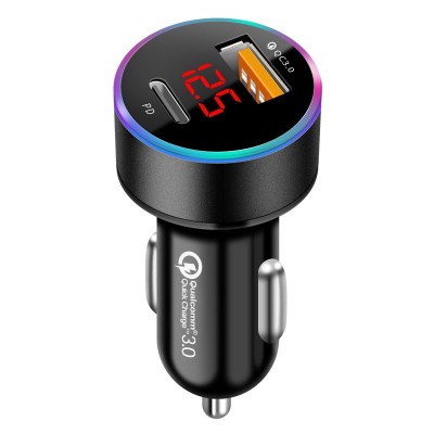 Incarcator Auto 2 in 1, Flippy, Port USB Fast Charge QC3.0 si Type C, PD 20W, Negru Incarcator Auto 2 in 1, Flippy, Port USB Fast Charge QC3.0 si Type C, PD 20W, Negru