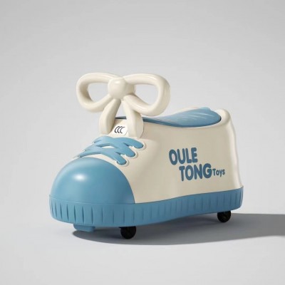 Peanut Twisting Car Anti-rollover Universal Silent Wheel - Color: Deep Sea Blue + Music Function + Silent Wheel + Traction Rope