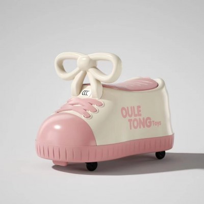 Peanut Twisting Car Anti-rollover Universal Silent Wheel - Color: Princess Pink + Music Function + Silent Wheel + Traction Rope