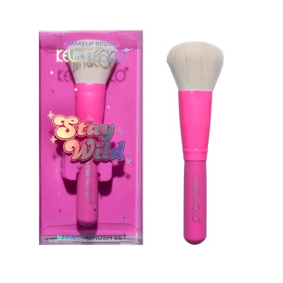 Pensula de Machiaj, KEVIN & COCO, Stay Wild, 14 x 4 x 1.5 cm, Roz Pensula de Machiaj, KEVIN & COCO, Stay Wild, 14 x 4 x 1.5 cm, Roz