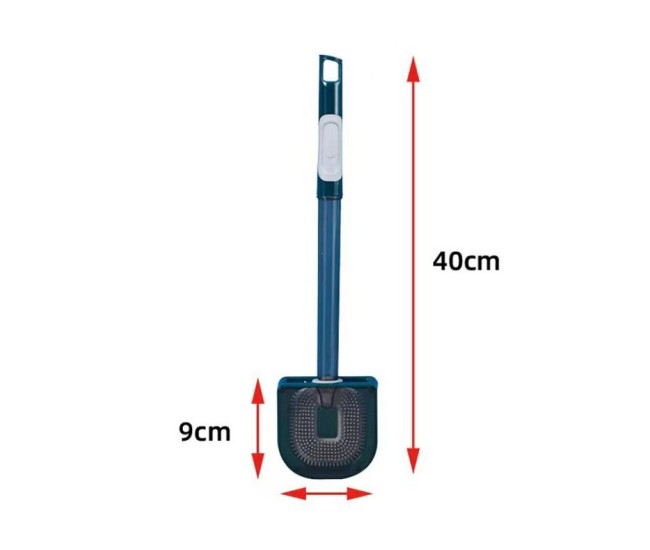 Perie de Toaleta, Flippy, cu Recipient pentru Detergent, din Plastic+TPR, Montare fara Perforare, 40 x 9 cm, Verde Perie de Toaleta, Flippy, cu Recipient pentru Detergent, din Plastic+TPR, Montare fara Perforare, 40 x 9 cm, Verde
