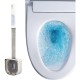 Perie de Toaleta, Flippy, cu Recipient pentru Detergent, din Plastic+TPR, Montare fara Perforare, 40 x 9 cm, Alb Perie de Toaleta, Flippy, cu Recipient pentru Detergent, din Plastic+TPR, Montare fara Perforare, 40 x 9 cm, Alb