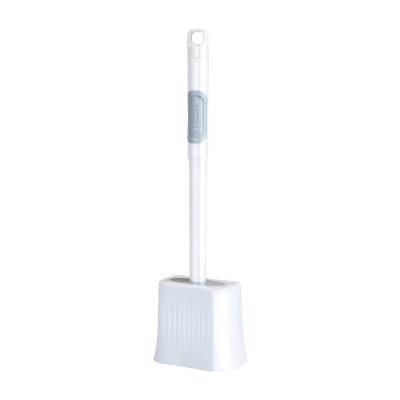 Perie de Toaleta, Flippy, cu Recipient pentru Lichid, perie din TPR, Montare fara Perfoare, 12 x 6.5 x 40 cm, Alb