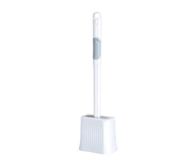 Perie de Toaleta, Flippy, cu Recipient pentru Lichid, perie din TPR, Montare fara Perfoare, 12 x 6.5 x 40 cm, Alb Perie de Toaleta, Flippy, cu Recipient pentru Lichid, perie din TPR, Montare fara Perfoare, 12 x 6.5 x 40 cm, Alb