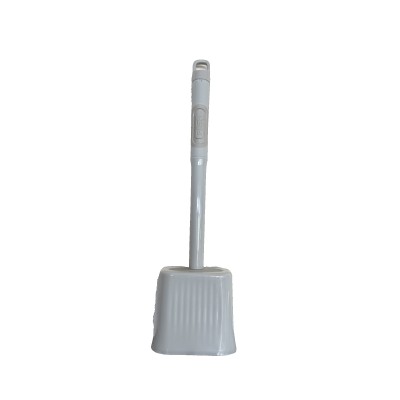 Perie de Toaleta, Flippy, cu Recipient pentru Lichid, perie din TPR, Montare fara Perfoare, 12 x 6.5 x 40 cm, Gri