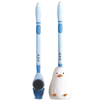 Perie de Toaleta, Flippy, cu Suport de Perete, Recipient Detergent, 2 Tipuri de Perii, Model Rata, Albastru Perie de Toaleta, Flippy, cu Suport de Perete, Recipient Detergent, 2 Tipuri de Perii, Model Rata, Albastru