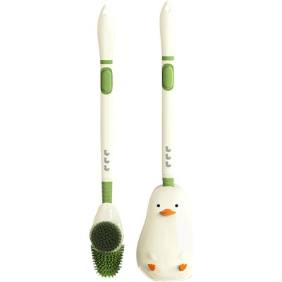 Perie de Toaleta, Flippy, cu Suport de Perete, Recipient Detergent, 2 Tipuri de Perii, Model Rata, Verde Perie de Toaleta, Flippy, cu Suport de Perete, Recipient Detergent, 2 Tipuri de Perii, Model Rata, Verde