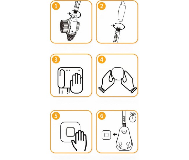 Perie de Toaleta, Flippy, cu Suport de Perete, Recipient Detergent, 2 Tipuri de Perii, Model Rata, Verde