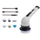 Perie Electrica de Curatare, Flippy, pentru Gresie, Baie, Bucatarie, 25x20x9.5 cm, cu 6 Capete, Maner Extensibil Detasabil 84-127cm, Incarcare USB-Type C, Rotire 360 de Grade, 3000 mAh, Culoare: Alb Perie Electrica de Curatare, Flippy, pentru Gresie, Baie, Bucatarie, 25x20x9.5 cm, cu 6 Capete, Maner Extensibil Detasabil 84-127cm, Incarcare USB-Type C, Rotire 360 de Grade, 3000 mAh, Culoare: Alb