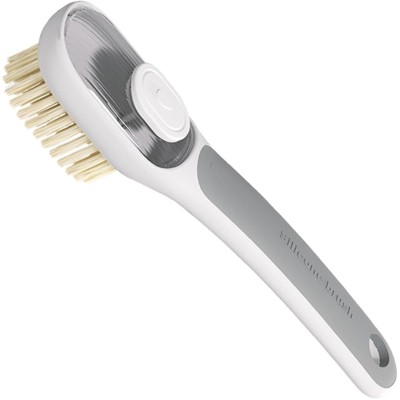 Perie Multifunctionala 2 in 1, Flippy, Perie Densa/Perie din Piele de Caprioara, cu Recipient Lichid, Maner Lung, 20.1x 4.3 x 5 cm, Gri Perie Multifunctionala 2 in 1, Flippy, Perie Densa/Perie din Piele de Caprioara, cu Recipient Lichid, Maner Lung, 20.1x 4.3 x 5 cm, Gri