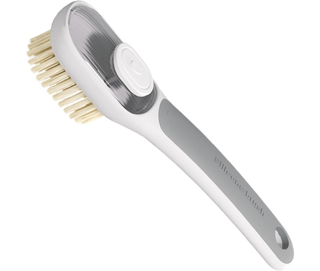 Perie Multifunctionala 2 in 1, Flippy, Perie Densa/Perie din Piele de Caprioara, cu Recipient Lichid, Maner Lung, 20.1x 4.3 x 5 cm, Gri Perie Multifunctionala 2 in 1, Flippy, Perie Densa/Perie din Piele de Caprioara, cu Recipient Lichid, Maner Lung, 20.1x 4.3 x 5 cm, Gri