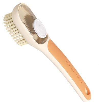 Perie Multifunctionala 2 in 1, Flippy, Perie Densa/Perie din Piele de Caprioara, cu Recipient Lichid, Maner Lung, 20.1x 4.3 x 5 cm, Portocaliu Perie Multifunctionala 2 in 1, Flippy, Perie Densa/Perie din Piele de Caprioara, cu Recipient Lichid, Maner Lung, 20.1x 4.3 x 5 cm, Portocaliu