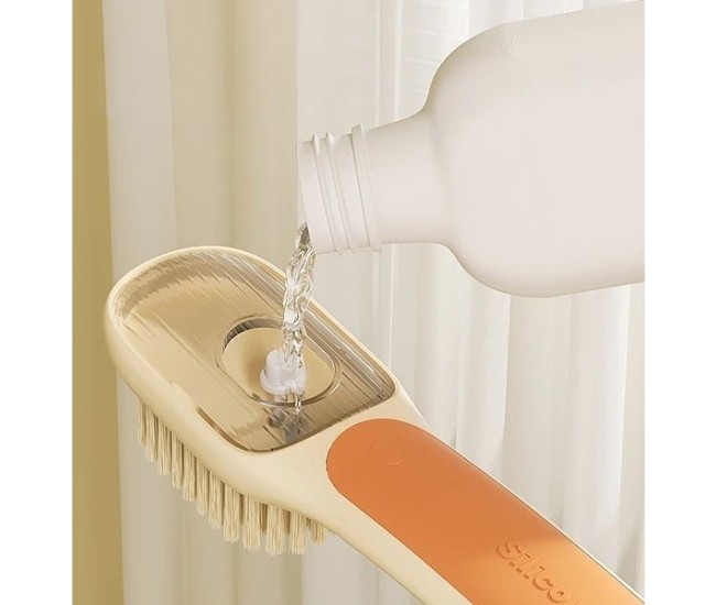 Perie Multifunctionala 2 in 1, Flippy, Perie Densa/Perie din Piele de Caprioara, cu Recipient Lichid, Maner Lung, 20.1x 4.3 x 5 cm, Portocaliu Perie Multifunctionala 2 in 1, Flippy, Perie Densa/Perie din Piele de Caprioara, cu Recipient Lichid, Maner Lung, 20.1x 4.3 x 5 cm, Portocaliu