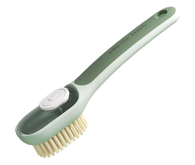 Perie Multifunctionala 2 in 1, Flippy, Perie Densa/Perie din Piele de Caprioara, cu Recipient Lichid, Maner Lung, 20.1x 4.3 x 5 cm, Verde Perie Multifunctionala 2 in 1, Flippy, Perie Densa/Perie din Piele de Caprioara, cu Recipient Lichid, Maner Lung, 20.1x 4.3 x 5 cm, Verde