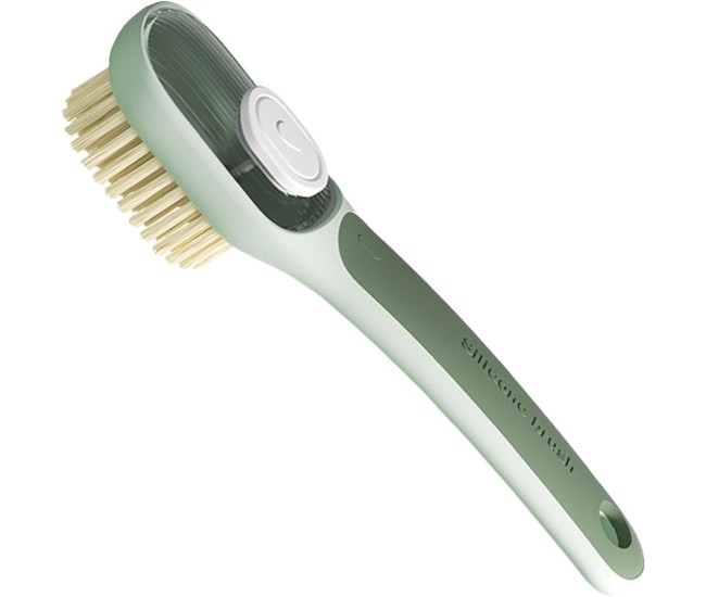 Perie Multifunctionala 2 in 1, Flippy, Perie Densa/Perie din Piele de Caprioara, cu Recipient Lichid, Maner Lung, 20.1x 4.3 x 5 cm, Verde Perie Multifunctionala 2 in 1, Flippy, Perie Densa/Perie din Piele de Caprioara, cu Recipient Lichid, Maner Lung, 20.1x 4.3 x 5 cm, Verde