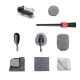 Set 9 Piese pentru Spalat Auto, Flippy, din Plastic si Microfibra, Perii si Lavete, Model A, Gri Set 9 Piese pentru Spalat Auto, Flippy, din Plastic si Microfibra, Perii si Lavete, Model A, Gri