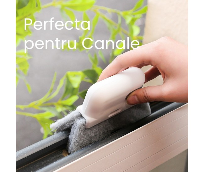 Perii de Curatat 2 in 1, Flippy, Perii pentru Canalele din Ferestre si Usi, Perii pentru Colturi Moarte, pentru Geamuri, locuri greu de accesat, Alb Perii de Curatat 2 in 1, Flippy, Perii pentru Canalele din Ferestre si Usi, Perii pentru Colturi Moarte, pentru Geamuri, locuri greu de accesat, Alb