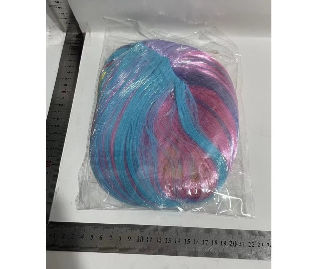 Peruca Cosplay, Flippy, Tunsoare Bob cu Breton, pentru Carnaval, Halloween, Petreceri Tematice, din PET, Marime Universala, Multicolor